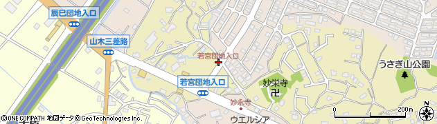 若宮団地入口周辺の地図