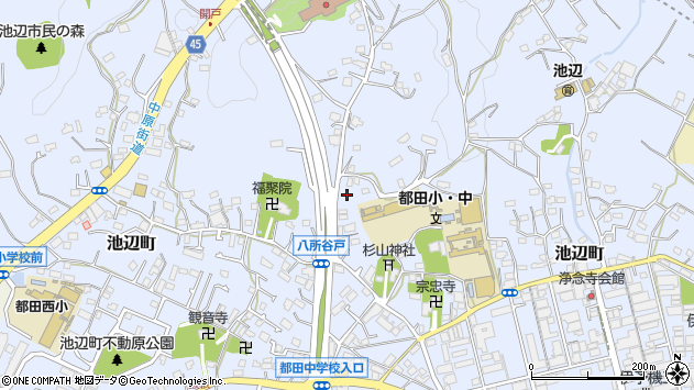 〒224-0053 神奈川県横浜市都筑区池辺町の地図