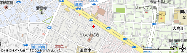 神奈川県川崎市川崎区渡田1丁目16周辺の地図