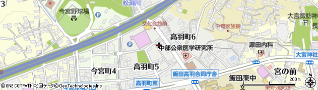 飯田高羽郵便局周辺の地図