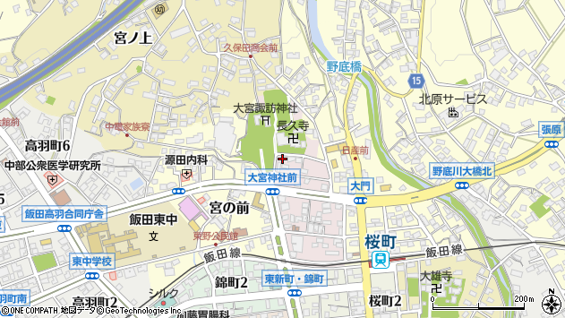 〒395-0018 長野県飯田市諏訪町の地図