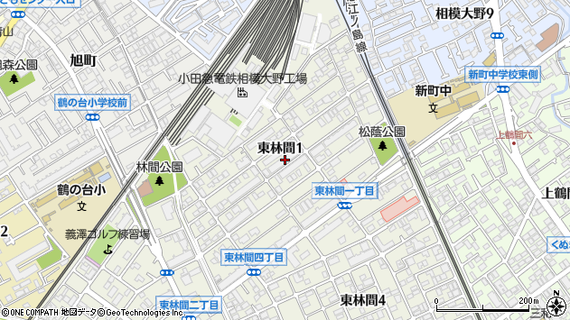 〒252-0311 神奈川県相模原市南区東林間の地図