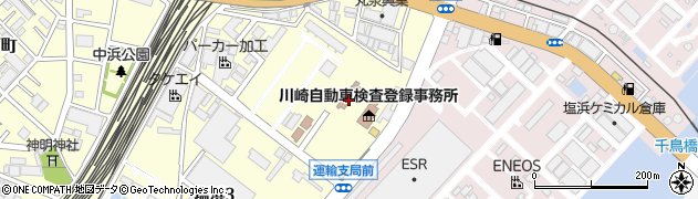 関東運輸局神奈川運輸支局川崎自動車検査登録事務所　検査部門周辺の地図