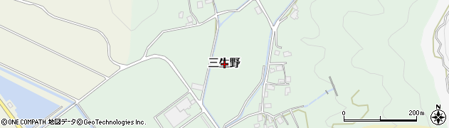 福井県若狭町（三方上中郡）三生野周辺の地図