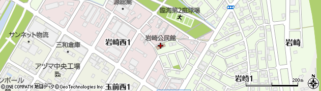 岩崎公民館周辺の地図