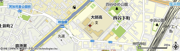 神奈川県立大師高等学校周辺の地図