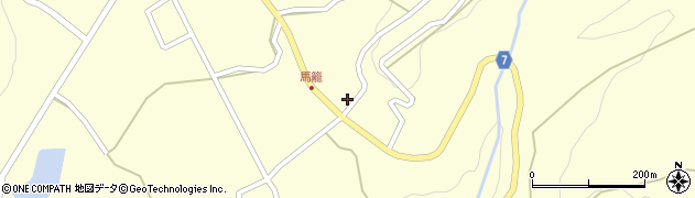 岐阜県中津川市馬籠4637周辺の地図