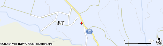 兵庫県美方郡新温泉町多子371周辺の地図