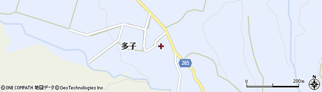 兵庫県美方郡新温泉町多子376周辺の地図