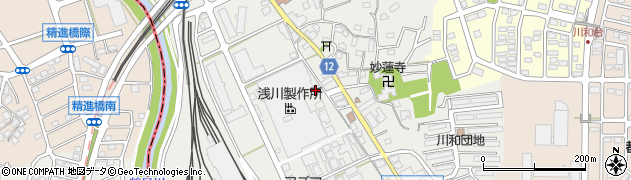 浅川製作所　横浜第二工場周辺の地図