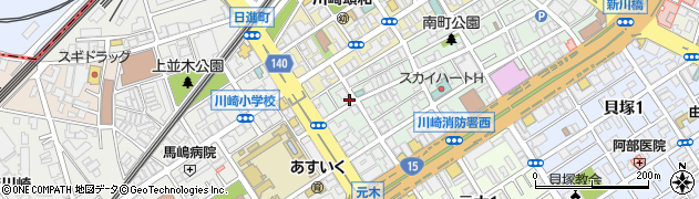 神奈川県川崎市川崎区南町8-4周辺の地図