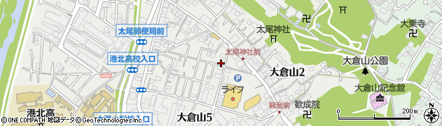 大倉山アートスタジオ周辺の地図