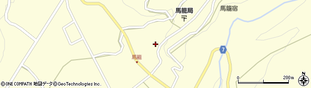 岐阜県中津川市馬籠4671周辺の地図