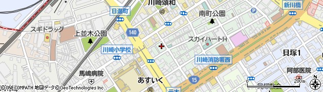 神奈川県川崎市川崎区南町8-18周辺の地図