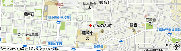 藤崎ゆりのき公園周辺の地図