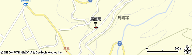 岐阜県中津川市馬籠4260周辺の地図