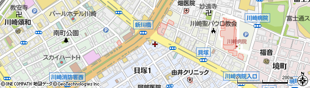 トヨタレンタリース横浜川崎新川橋店周辺の地図
