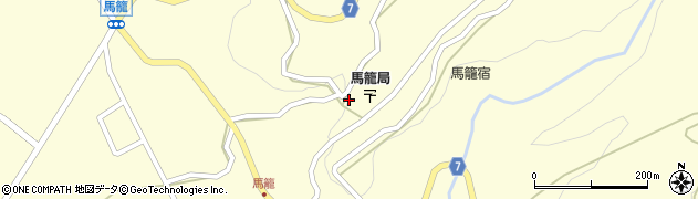 岐阜県中津川市馬籠5361周辺の地図