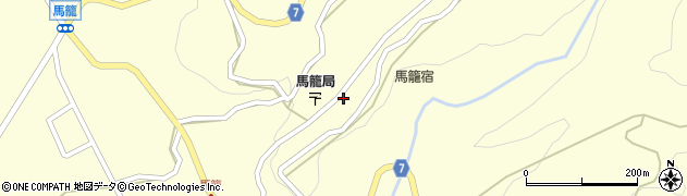 岐阜県中津川市馬籠4300周辺の地図
