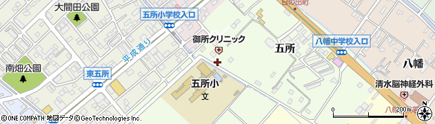 千葉県市原市五所134周辺の地図