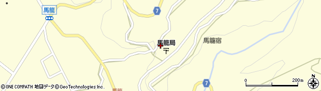 岐阜県中津川市馬籠5366周辺の地図