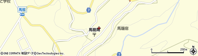 藤村記念館周辺の地図