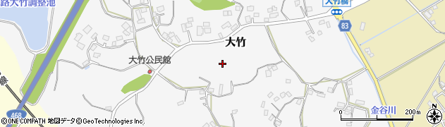 千葉県大網白里市大竹周辺の地図