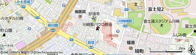 神奈川県川崎市川崎区新川通9周辺の地図
