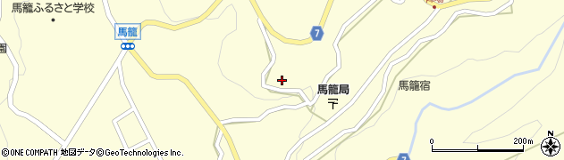 岐阜県中津川市馬籠5355周辺の地図