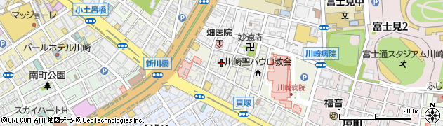 神奈川県川崎市川崎区新川通3周辺の地図