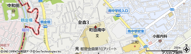 町田市立南中学校　温水プール周辺の地図