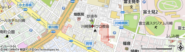 神奈川県川崎市川崎区新川通8-6周辺の地図