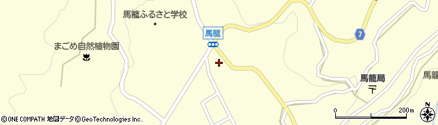 岐阜県中津川市馬籠4749周辺の地図