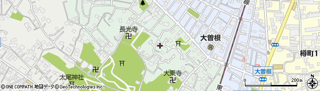 神奈川県横浜市港北区大曽根台周辺の地図