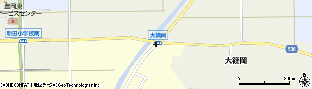大篠岡周辺の地図