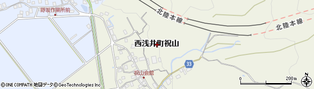 滋賀県長浜市西浅井町祝山周辺の地図