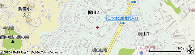 神奈川県横浜市鶴見区梶山周辺の地図