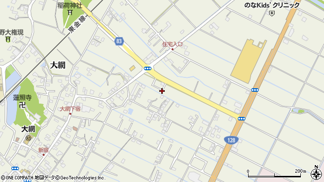 〒299-3251 千葉県大網白里市大網の地図
