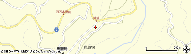 岐阜県中津川市馬籠4320周辺の地図