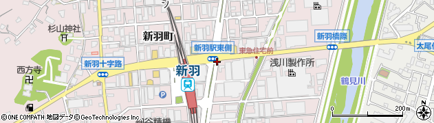 新羽駅東側周辺の地図