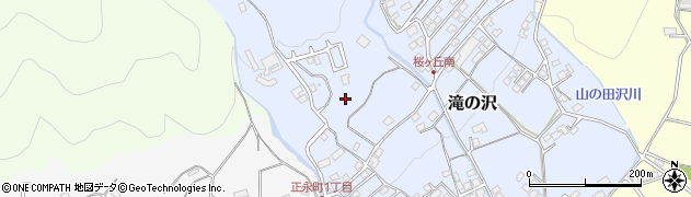 長野県飯田市滝の沢周辺の地図