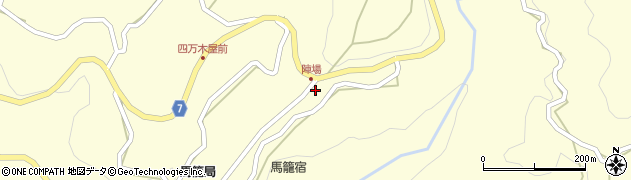 岐阜県中津川市馬籠4322周辺の地図