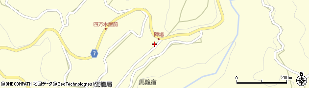 岐阜県中津川市馬籠4236周辺の地図