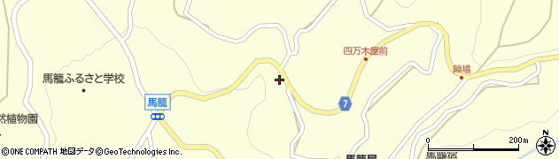 岐阜県中津川市馬籠5312周辺の地図