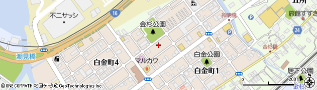 旭硝子白金アパート周辺の地図
