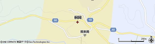 兵庫県新温泉町（美方郡）桐岡周辺の地図
