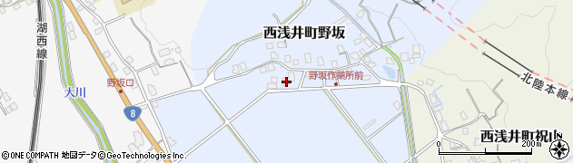 滋賀県長浜市西浅井町野坂121周辺の地図