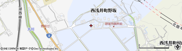 滋賀県長浜市西浅井町野坂129周辺の地図