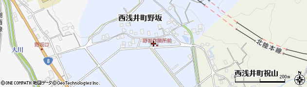 滋賀県長浜市西浅井町野坂22周辺の地図