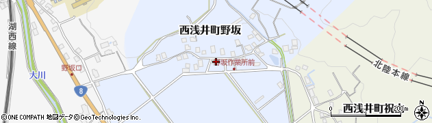 滋賀県長浜市西浅井町野坂23周辺の地図
